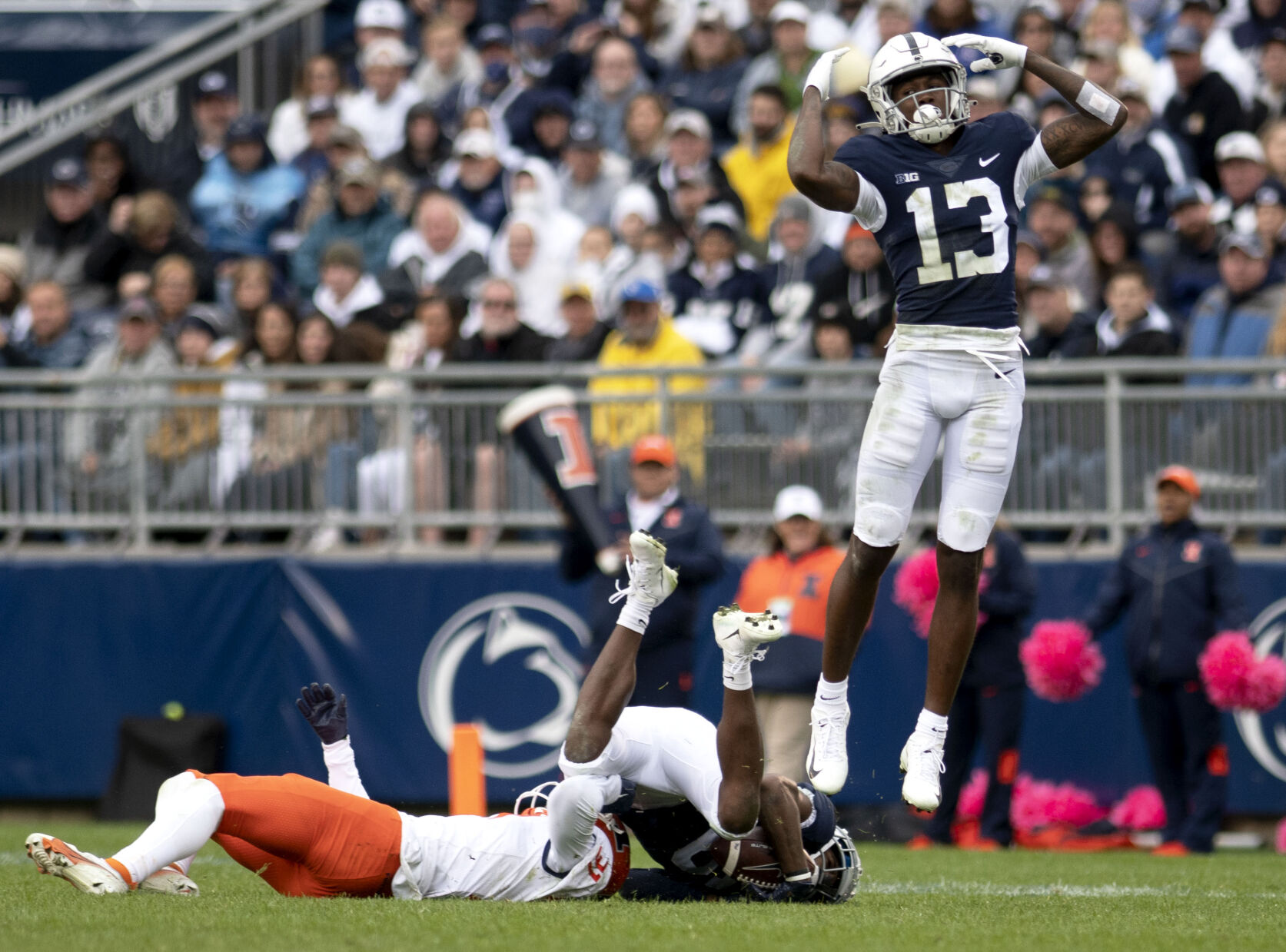 Penn State football vs. Illinois, Lambert-Smith (13) & Dotson (5)